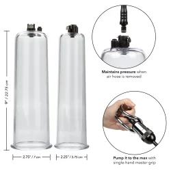 Optimum Series Kit Pompe à pénis 2 tubes 22cm